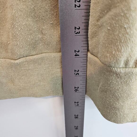 Vintage Boho Sweater Womens Large Tan 80s Glam Rock Retro Floral Cottage Casual - Picture 8 of 9